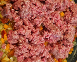 Foto del paso 3 de la receta: Salteado de carne picada, calabacín, champiñones y berenjena