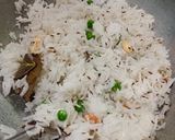 A picture of step 3 of Jeera Matar Pulao (Cumin Pea Rice).