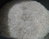 A picture of step 2 of Narali bhat (Coconut rice).