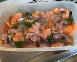 Une image de l'étape 8 de Trio de poissons marinés à la plancha.