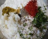 A picture of step 1 of Radish and Onion Paratha.