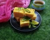 A picture of step 13 of Moong dal dhokĺa.