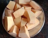 A picture of step 1 of Jimykand ki chutney / yam dip.
