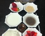 A picture of step 1 of Healthy Chia seeds oats Strawberry Smoothie.