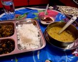 सिंपल चावल,अरहर की दाल और लौकी चना दाल की सब्जी रेसिपी चरण 7 फोटो