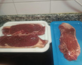 Foto del paso 1 de la receta: Entrecot de ternera con patatas y zanahorias al horno