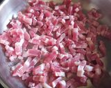 Une image de l'étape 3 de Lentilles aux lardons sauce tomate bio.