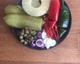 A picture of step 1 of Vegan Gherkin and Pineapple pizza 🥒 🌱.