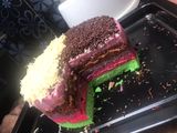 Rainbow cake 4 telur (no oven)