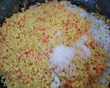 A picture of step 5 of Hilsa vuna khichdi (in Bengali style).
