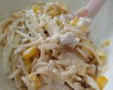Hình bước làm 3 của món Mì ý sốt kem rau củ
