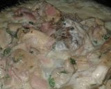 Foto del paso 4 de la receta: Fideos con pollo a la crema