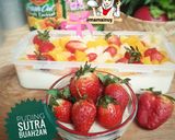Foto langkah ke 5 dari resep Fruity Silky Pudding aka puding sutra toping buah.