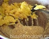 A picture of step 2 of Seb Badam Halwa (Apple Almond Halwa).