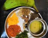 A picture of step 1 of Raw Banana Tawafry.