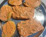 A picture of step 6 of Tawa Paneer Steak on Garlic Rice with Vegetarian 🌱 🍅Gravy ~Unique Party Fusion🥳😋❣️.