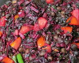 A picture of step 3 of Amaranth and Hara cholia Curry.