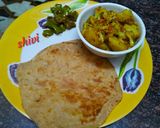 A picture of step 8 of Plan Punjabi style paratha.
