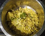 A picture of step 2 of Chana Dal Palak Vada.