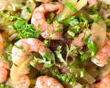 Hình bước làm 5 của món Bầu Xào Tôm