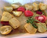 A picture of step 4 of Jamie Oliver's Empire Chicken with Bombay-style Roast Potatoes.