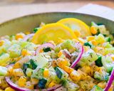 Húsvéti frissítő: Kapros - citromos, kukorica uborkasaláta 🥗🍋🌽🥒 recept fázis 5 fotója