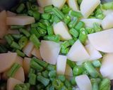 A picture of step 1 of Beans Sabji.