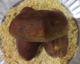 A picture of step 9 of Besan sev with bread pakora.