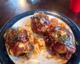 A picture of step 7 of BBQ Bacon-Wrapped Burger-Stuffed Onion Bombs.