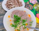 Hình bước làm 3 của món Cháo tim heo hạt sen