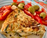 Foto del paso 11 de la receta Tortilla de Calabacín rellena de queso Manchego