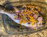 A picture of step 2 of Steamed Barramundi with Goji Berries and Vegetables.