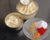 A picture of step 1 of Sattu Chilla.