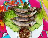 Hình bước làm 4 của món Cá nục chiên chấm nước tương tỏi ớt