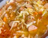 A picture of step 8 of Hearty Cabbage Red Lentil Soup.