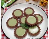 Foto langkah ke 4 dari resep 809.Matcha Chocolate Pudding Pie.