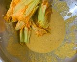 A picture of step 2 of Pumpkin Flower tawa fry.