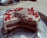 A picture of step 3 of Chocolate ice cream cake with tutti frutti.