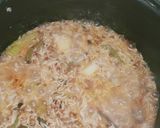 A picture of step 5 of Achari masoor pulao.