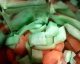A picture of step 1 of Moringa Smoothie with Orange, Carrot, Cucumber & Chia Seeds.