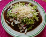 A picture of step 3 of Tlacoyos Drowned in Pasilla Sauce.
