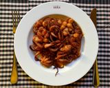 Foto del paso 5 de la receta Pulpitos con garbanzos
