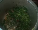 A picture of step 2 of Palak soyabean keema.