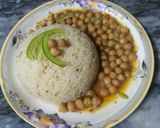 A picture of step 9 of Zeera rice with chana salan😊.