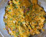A picture of step 3 of Korean style Pumpkin Pancake or Danhobag Jeon.