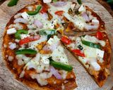 A picture of step 8 of Pizza Paratha or Desi Pizza, without oven.