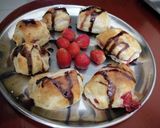 A picture of step 5 of Strawberry and chocolate pastry#themechallenge.