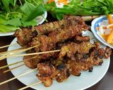Hình bước làm 4 của món Thịt xiên nướng cuốn rau rừng