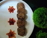A picture of step 3 of Beetroot tikki.