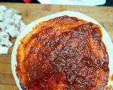 A picture of step 1 of Mushroom pizza.